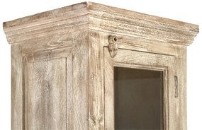 furniture-nabytek.cz - Masívna kúpeľňová skrinka z mangového dreva, lakovaná, prírodná – 50×40×185 cm