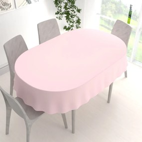 Biante Dekoračný oválny obrus Rongo RG-062 Cukrovo ružový 140x160 cm