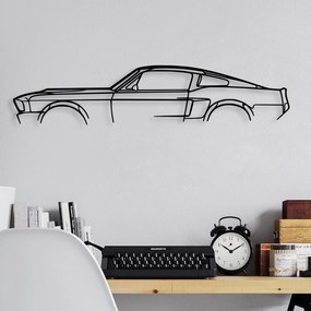 Nástenná kovová dekorácia Ford Mustang Shelby GT500 čierna