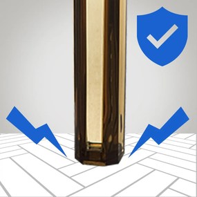 Plastová barová stolička FOX (SET 2 ks) - Hnedá transparent