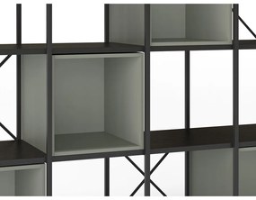 Zeleno-čierna knižnica 140x179 cm Anya – Marckeric