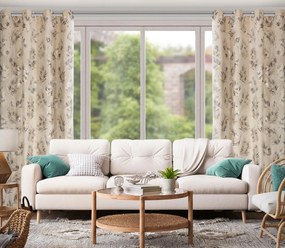 ZATEMŇOVACÍ ZÁVES NA KRÚŽKOCH GLORIA 140X250 CM VZOROVANÁ