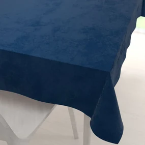Biante Zamatový obdĺžnikový obrus Velvet Premium SVP-029 Námornícka modrá 140x180 cm