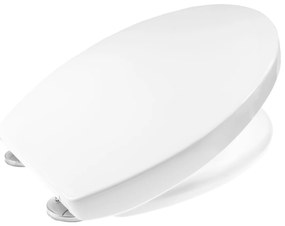 Gamma Trigo D3, toaletné WC sedátko 445(485)x370mm z polypropylénu s pomalým zatváraním, biela, GMA-D3