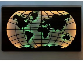 Li-Go 4709/DUB2 - LED RGBW nástenná dekorácia LED/24W/230V 125x74 cm dubová + diaľkový ovládač