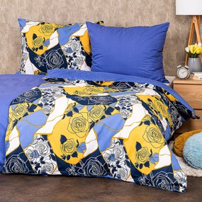 4Home Bavlnené obliečky Blue rose, 140 x 220 cm, 70 x 90 cm