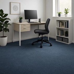 ITC, Metrážny koberec Feliz 079, na mieru, šíře 4m, modrá, filc, detská izba