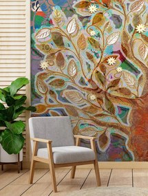 Gario Fototapeta Zlaté vetvy Materiál: Vliesová, Rozmery: 150 x 210 cm