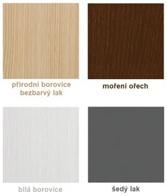 Detská posteľ z MASÍVU borovice 200x90cm SO ŠUPLIKMI - MARY - prírodná borovica