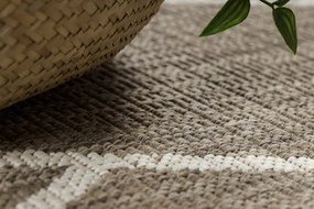 Koberec Šnúrkový SIZAL FLOORLUX 20508 taupe / champagne Trojuholníky