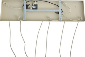 Scandinavische hanglamp beige met wit glas 6-lichts - Wisp