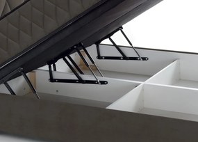 Posteľ Reve 180x200 cm, blatistá hnedá látka