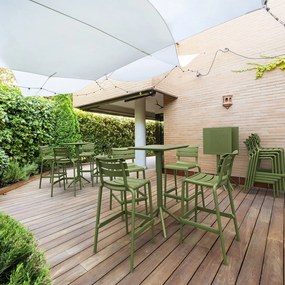 HELEN BAR 75 záhradná barová stolička marsala