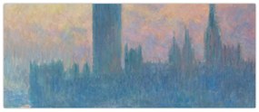 Obraz - Claude Monet, The Houses of Parliament, Sunset, reprodukcia (120x50 cm)