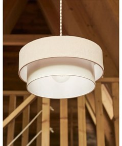 Biele/béžové závesné svietidlo s textilným tienidlom ø 40 cm Bianella – Kave Home