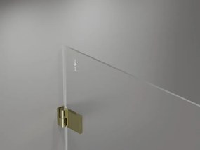 Mexen Lunar-B Duo, výklopný sprchový kút 95 x 75 cm, 8mm číre sklo, zlatý profil, 832-095L-075P-50-00