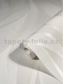 Vliesové tapety na stenu Hailey 82231, rozmer 10,05 m x 0,53 m, vlnovky krémovo biele, NOVAMUR 6794-10