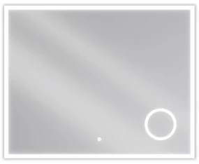 Mexen Kala, LED kúpeľňové zrkadlo s podsvietením a kozmetickým zrkadlom 100 x 80 cm, 6000K, ochrana proti zahmlievaniu, 9820-100-080-611-00
