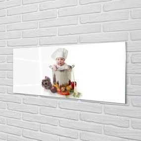 Obraz plexi Detské zeleniny v hrnci 120x60 cm