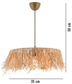 Závesná lampa MARISKA na kábli 1xE27/40W/230V ráfia