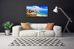 Obraz Canvas Pláž skaly more krajina 140x70 cm