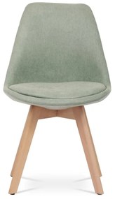 Autronic -  Židle jídelní CT-751 GRN2, zelená látka, nohy bukové dřevo