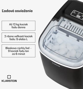 Klarstein Caldwell, výrobník ľadu, 12 kg/24 h, nádrž 1,3 l