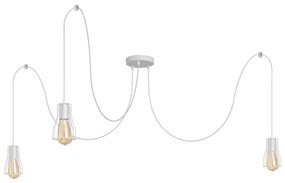 Luster na lanku TUBE 3xE27/15W/230V pavúk biela