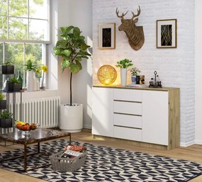 Komoda Inbia K 160 cm dub artisan/biela