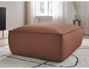 Tmavohnedá podnožka z imitácie kože Boheme – Bobochic Paris