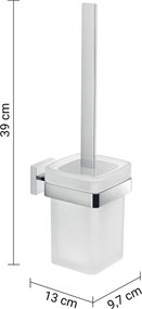 Gedy Gedy, ELBA WC kefa závesná, mliečne sklo, chróm, A033313