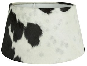 Tienidlo lampy z kravskej kože čierna / biela - Ø 40 * 22,5cm