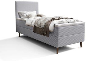 Jednolôžková posteľ 90 cm Napoli Comfort (sivá) (s roštom, bez úl. priestoru). Vlastná spoľahlivá doprava až k Vám domov. 1082502