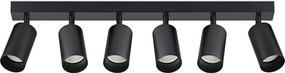 Toolight Toolight, stropné svietidlo 6xGU10 APP1242-6C, čierna, OSW-40097