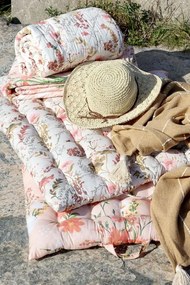 Ružový matrac s kvetmi Aix Quilt Wild Flowers - 60*100 cm