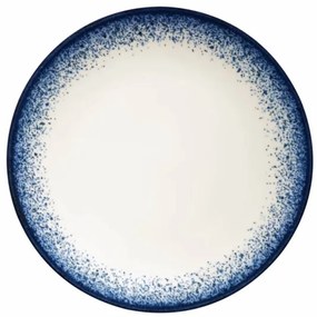 24-dielna jedálenská súprava, biela/modrá, porcelán