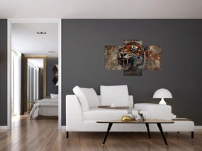 Obraz - Tiger z tehál (90x60 cm)
