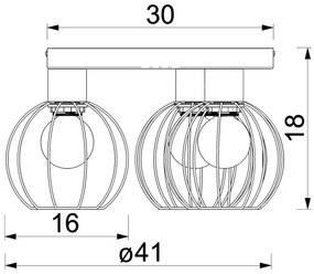 Bodové svietidlo LAPS 3xE27/15W/230W čierna
