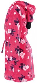 Detský / dievčenský coral fleece župan s kapucňou Minnie Mouse - Disney, EU 104 Ružová