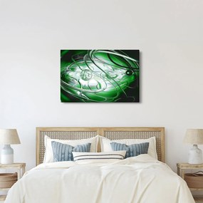 Zelený abstraktný obraz (90x60 cm)