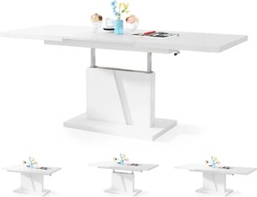 Mazzoni GRAND NOIR biely - rozkladací, zdvíhací, konferenčný stolík