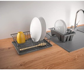 Antracitovosivý odkvapávač z antikoro ocele Metaltex Aquatexplus Lava