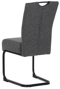 Autronic - Židle jídelní, taštičkové pružiny v sedáku, šedá látka, černý kov - DCL-E2008 GREY2