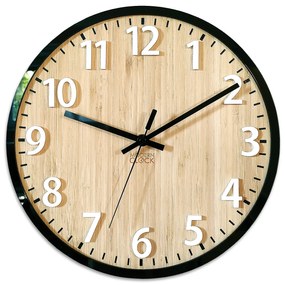 Bambusové nástěnné hodiny Diana 30 cm hnědé/černé
