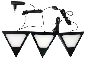 Prios Odia podhľadové LED svetlo, čierna, 3-pl.