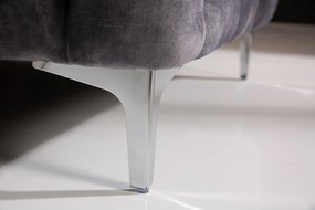 Taburetka moderná tmavosivá zamat