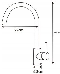 Mexen Luna, vysoká drezová batéria, chrómová, 671400-00
