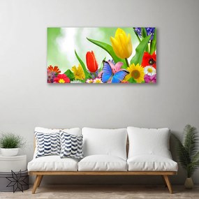 Obraz Canvas Motýľ kvety príroda 120x60 cm