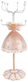 Béžový stojanček na šperky šaty princeznej - Ø 7*19 cm