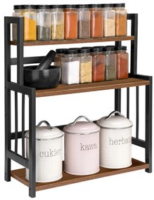 Kuchynská polica CEZAR čierna